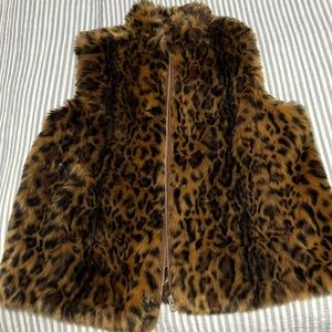 J. Crew leopard vest